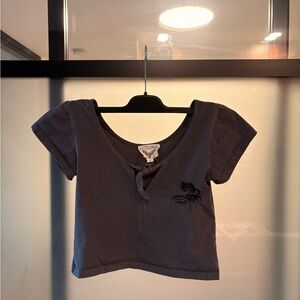 Chic Gray Short Sleeve Tee